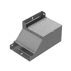 Поворот вертикальный вверх левый к лотку 200х100, толщ. 1,0 мм, Сендзимир цинк | ПВЛ-200х100-1,0-СЦ | Ostec