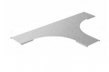 Крышка к Тройнику для лестничного лотка НЛО 200, толщ. 1,0 мм, Сендзимир цинк | КТЛНЛО-200-1,0-R330-СЦ | Ostec