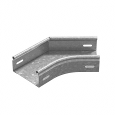 Угол плоский плавный универсальный 45 град. к лотку 300х65, толщ. 1,0 мм, Сендзимир цинк | УПТРП45-300х65-1,0-R100-СЦ | Ostec