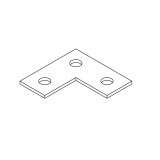 Пластина L-образная (неоцинк.) | ПЛ-Lч | Ostec