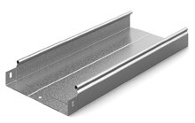 Лоток неперфорированный 200х50х3000, толщ. 0,7 мм, Сендзимир цинк | ЛНМЗТ-200х50х3000-0,7-СЦ | Ostec