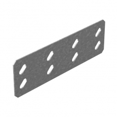 Соединительная планка универсальная для лотка высотой 80 мм, толщ. 1,5 мм, гор. цинк | СПУ-80-1,5-ГЦ | Ostec