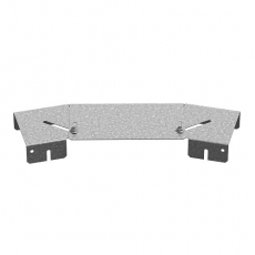 Угол горизонтальный 90 град. к лотку ПЛК 500х110, толщ. 1,5 мм, Сендзимир цинк | УГП90-500х110-1,5-R100-СЦ | Ostec