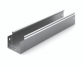 Лоток неперфорированный 100х80х3000, толщ. 1,0 мм, гор. цинк | ЛНМЗТ-100х80х3000-1,0-ГЦ | Ostec