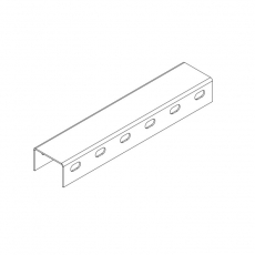 Профиль монтажный U-образный с боковой перфорацией 70х40х3000 (2,5 мм) | СП704025U2-3 | Ostec