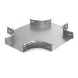 Переход крестообразный плавный 300х100х80, толщ. 0,7 мм, Сендзимир цинк | ПХП-300х100х80-0,7-СЦ | Ostec