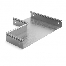 Переход прямой правый 300х100х80, толщ. 0,7 мм, Сендзимир цинк | ППП-300х100х80-0,7-СЦ | Ostec