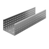 Лоток перфорированный 400х200х3000, толщ. 1,5 мм, Сендзимир цинк | УЛП-400х200х3000-1,5-СЦ | Ostec