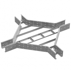 Крестообразный разветвитель для лестничного лотка ЛКР 600х200, толщ. 2,0 мм, Сендзимир цинк | ХЛЛКР-600х200-2,0-СЦ | Ostec
