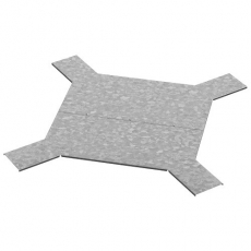 Крышка к крестообразному разветвителю для лестничного лотка ЛКР 600, толщ. 1,0 мм, Сендзимир цинк | КХЛЛКР-600-1,0-СЦ | Ostec