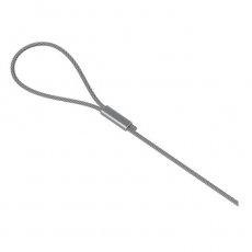 Трос оцинкованный с петлей и замком 2 м, толщ. 2,0 мм, Сендзимир цинк | ТРП-2-2,0-СЦ | OSTEC