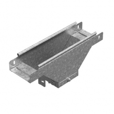 Ответвитель Т-образный вертикальный боковой к лотку 150х80, толщ. 1,0 мм, гор. цинк | ОТВБ-150х80-1,0-ГЦ | Ostec