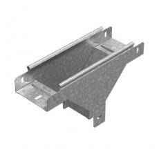 Ответвитель Т-образный вертикальный к лотку 300х50, толщ. 1,0 мм, гор. цинк | ОТВ-300х50-1,0-ГЦ | Ostec