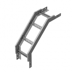 Угол внешний для лестничного лотка НЛО 200х80, толщ. 1,5 мм, Сендзимир цинк | УВНЛО90-200х80-1,5-СЦ | Ostec