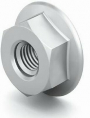 Гайка М8 DIN 6923 со стопорным буртиком, класс прочности 8, гальван. Цинк | ГМСБ-8.8-DIN-ЭЦ | OSTEC