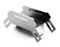 Угловой соединитель внешний к лотку 300х100, толщ. 1,0 мм, Сендзимир цинк | УСВ90-300х100-1,0-СЦ | Ostec