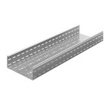 Лоток перфорированный 400х100х3000, толщ. 1,2 мм, гор. цинк | УЛП-400х100х3000-1,2-ГЦ | Ostec