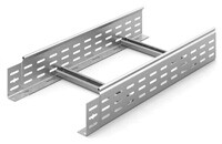 Лоток лестничный 300х100х3000, толщ. 1,5 мм, Сендзимир цинк | НЛО-300х100х3000-1,5-СЦ | OSTEC
