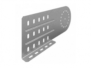 Соединитель универсальный шарнирный для лотка УЛ высотой 150, 200 мм, толщ. 1,2 мм, гор. цинк | СЛУШ-150-200-1,2-ГЦ | Ostec