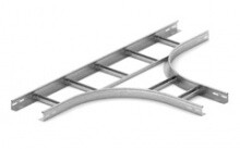 Тройник для лестничного лотка НЛО 500х100х3000, толщ. 1,5 мм, гор. цинк | ТЛНЛО-500х100-1,5-R330-ГЦ | Ostec