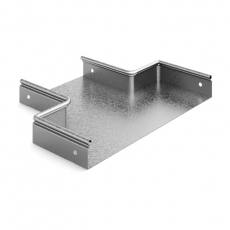 Переход прямой центральный 300х200х50, толщ. 0,7 мм, Сендзимир цинк | ППЦ-300х200х50-0,7-СЦ | Ostec