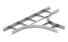 Тройник для лестничного лотка НЛО 200х60х3000 радиус 600 мм, толщ. 1,5 мм, Сендзимир цинк | ТЛНЛО-200х60-1,5-R600-СЦ | Ostec