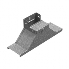 Крышка-ответвитель вертикальный боковой к лотку 100х100, толщ. 1,0 мм, Сендзимир цинк | КОВБ-100х100-1,0-СЦ | Ostec