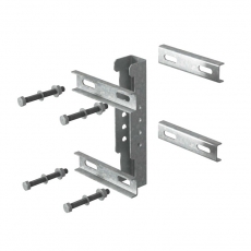 Крепление стойки консоли подвеса к опорам ограждения, толщ. 2,0 мм, Сендзимир цинк | КСОО(КПН)-2,0-СЦ | OSTEC