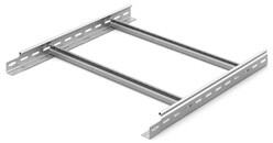 Лоток лестничный 600х50х6000, толщ. 1,5 мм, Сендзимир цинк | НЛО-600х50х6000-1,5-СЦ | Ostec