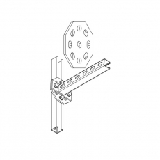 Поворотная пластина кронштейна консольного СТРАТ | ППККС | Ostec