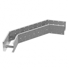 Поворот 90 град. для лестничного лотка ЛКР 600х110, толщ. 2,0 мм, Сендзимир цинк | ПЛЛКР90-600х110-2,0-СЦ | Ostec