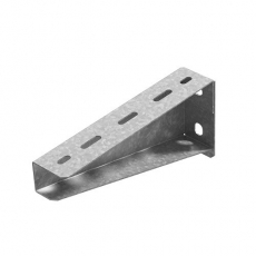 Кронштейн настенный для средних нагрузок 600 мм, толщ. 2,0 мм, Сендзимир цинк | КНПЛ5-600-2,0-СЦ | OSTEC