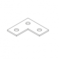 Пластина L-образная (горячий цинк) | ПЛ-Lгц | Ostec