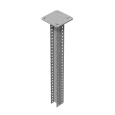 Стойка потолочная сварная двойная для средних нагрузок 30х50х1100 мм, толщ. 2,5 мм, гор. цинк | СПСД3-1100-2,5-ГЦ | Ostec