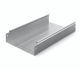 Лоток неперфорированный 300х80х3000, толщ. 1,0 мм, Сендзимир цинк | ЛНМЗТ-300х80х3000-1,0-СЦ | Ostec