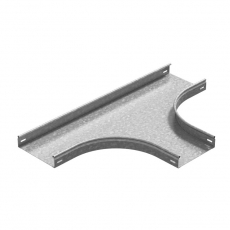 Т-отвод плавный универсальный к лотку 300х80, толщ. 1,0 мм, гор. цинк | ТТРП-300х80-1,0-R100-ГЦ | Ostec