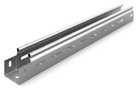 Лоток перфорированный 50х50х3000, толщ. 0,55 мм, Сендзимир цинк | ЛПМЗТ-50х50х3000-0,55-СЦ | Ostec