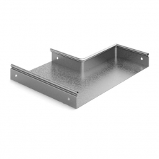 Переход прямой левый 400х100х80, толщ. 0,7 мм, Сендзимир цинк | ППЛ-400х100х80-0,7-СЦ | Ostec