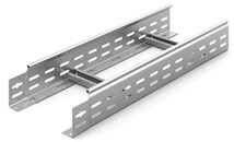 Лоток лестничный 200х80х3000, толщ. 1,5 мм, Сендзимир цинк | НЛО-200х80х3000-1,5-СЦ | OSTEC