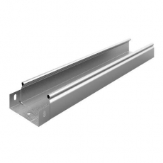 Лоток неперфорированный 100х50х3000, толщ. 0,55 мм, Сендзимир цинк | ЛНМЗТ-100х50х3000-0,55-СЦ | Ostec