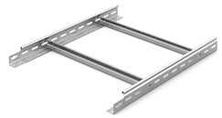 Лоток лестничный 500х50х6000, толщ. 1,5 мм, гор. цинк | НЛО-500х50х6000-1,5-ГЦ | Ostec