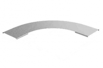 Крышка к повороту 90 град. для лестничного лотка НЛО 200 радиус 600 мм, толщ. 1,0 мм, гор. цинк | КПЛНЛО90-200-1,0-R600-ГЦ | Ostec