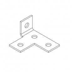 Уголок 90 град. с отверстием вправо (горячий цинк) | УОпргц | Ostec