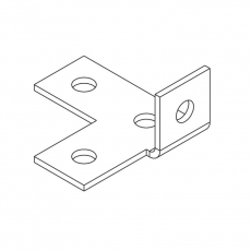 Уголок 90 град. с отверстием влево (горячий цинк) | УОвлгц | Ostec