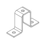 Прямоугольная скоба для сдвоенного СТРАТ профиля 41х41 по высоте (гальваника) | СКПэг4141-2в | Ostec