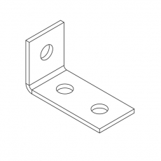Пластина угловая 90 град. 3 отверстия 49 (окрашенная) | УПЛо3-49 | Ostec
