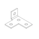 Уголок 90 град. с отверстием вправо (окрашенный) | УОпро | Ostec