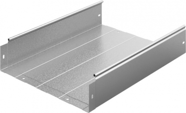 Лоток неперфорированный 400х100х3000, толщ. 1,0 мм, гор. цинк | ЛНМЗТ-400х100х3000-1,0-ГЦ | Ostec