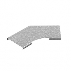 Крышка к углу плоскому плавному универсальному 45 град. к лотку 150, толщ. 1,0 мм, гор. цинк | КУПТРП45-150-1,0-R100-ГЦ | Ostec