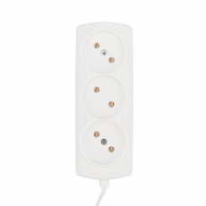 Удлинитель STANDARD 3 гнезда, 5 м, 2х0.75 кв.мм, б/з, белый | 11-7214 | PROconnect